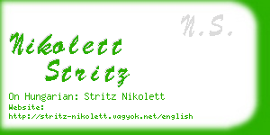 nikolett stritz business card